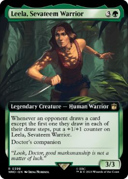 [398]【EN】【FOIL】■拡張アート■サバティームの戦士、リーラ/Leela, Sevateem Warrior【WHO】[R][緑]