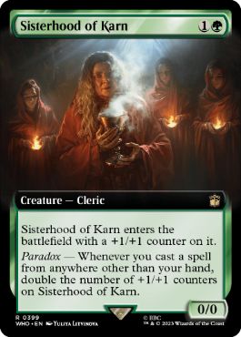 [399]【EN】【FOIL】■拡張アート■カーンのシスターフッド/Sisterhood of Karn【WHO】[R][緑]