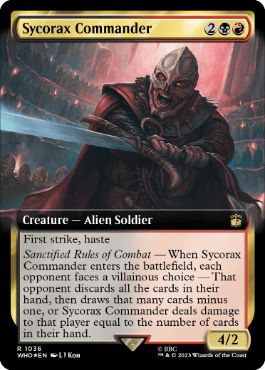 [1036]【EN】【サージFOIL】■拡張アート■シコラックスの司令官/Sycorax Commander【WHO】[R][多色]