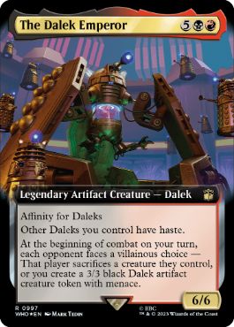 [997]【EN】【サージFOIL】■拡張アート■皇帝ダーレク/The Dalek Emperor【WHO】[R][多色]