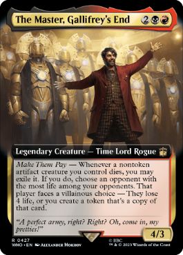 [427]【EN】【FOIL】■拡張アート■ギャリフレイの終焉、マスター/The Master, Gallifrey's End【WHO】[R][多色]