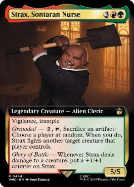 [444]【EN】【FOIL】■拡張アート■ソンターランの看護師、ストラックス/Strax, Sontaran Nurse【WHO】[R][多色]