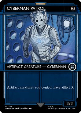 [1141]【EN】【サージFOIL】■ショーケース■サイバーマンの巡回兵/Cyberman Patrol【WHO】[U][茶]