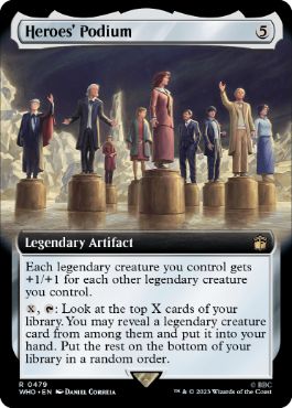 [479]【EN】【FOIL】■拡張アート■英雄の演壇/Heroes' Podium【WHO】[R][茶]