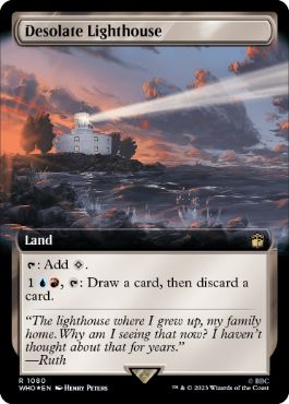 [1080]【EN】【サージFOIL】■拡張アート■僻地の灯台/Desolate Lighthouse【WHO】[R][土地]