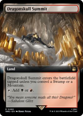 [490]【EN】【FOIL】■拡張アート■竜髑髏の山頂/Dragonskull Summit【WHO】[R][土地]