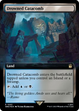 [1083]【EN】【サージFOIL】■拡張アート■水没した地下墓地/Drowned Catacomb【WHO】[R][土地]