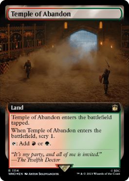 [1114]【EN】【サージFOIL】■拡張アート■奔放の神殿/Temple of Abandon【WHO】[R][土地]