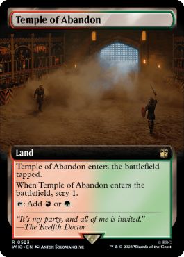[523]【EN】【FOIL】■拡張アート■奔放の神殿/Temple of Abandon【WHO】[R][土地]