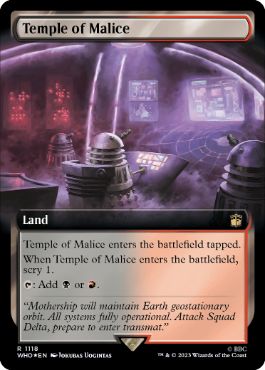[1118]【EN】【サージFOIL】■拡張アート■悪意の神殿/Temple of Malice【WHO】[R][土地]