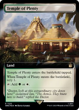 [1120]【EN】【サージFOIL】■拡張アート■豊潤の神殿/Temple of Plenty【WHO】[R][土地]