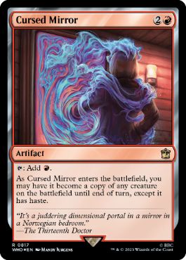 [817]【EN】【サージFOIL】呪われた鏡/Cursed Mirror【WHO】[R][赤]