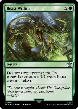 [819]【EN】【サージFOIL】内にいる獣/Beast Within【WHO】[U][緑]