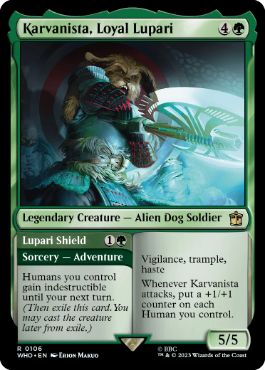 [106]【EN】【FOIL】義理堅いルパリ族、カルバニスタ/Karvanista, Loyal Lupari【WHO】[R][緑]
