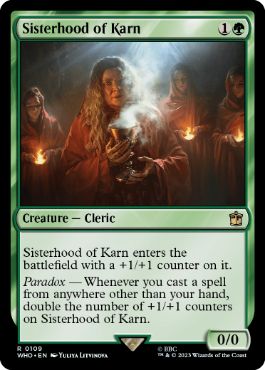 [109]【EN】【FOIL】カーンのシスターフッド/Sisterhood of Karn【WHO】[R][緑]