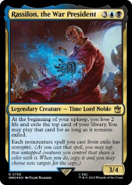 [755]【EN】【サージFOIL】戦時大統領、ラシロン/Rassilon, the War President【WHO】[R][多色]