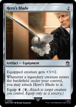 [832]【EN】【サージFOIL】英雄の刃/Hero's Blade【WHO】[U][茶]