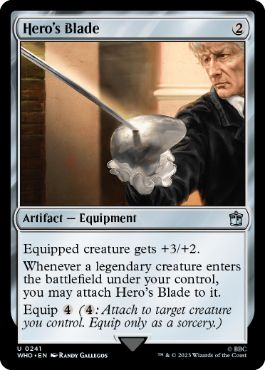 [241]【EN】【FOIL】英雄の刃/Hero's Blade【WHO】[U][茶]