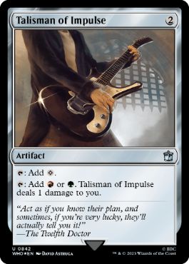 [842]【EN】【サージFOIL】衝動のタリスマン/Talisman of Impulse【WHO】[U][茶]