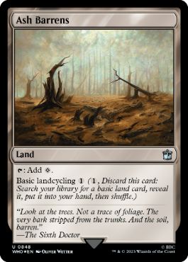 [848]【EN】【サージFOIL】灰のやせ地/Ash Barrens【WHO】[U][土地]