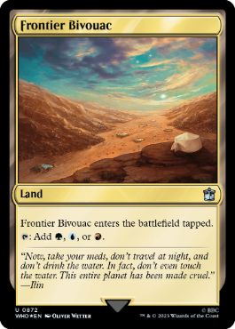 [872]【EN】【サージFOIL】開拓地の野営地/Frontier Bivouac【WHO】[U][土地]