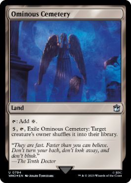 [794]【EN】【サージFOIL】不吉な墓地/Ominous Cemetery【WHO】[U][土地]