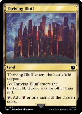 [915]【EN】【サージFOIL】興隆する絶壁/Thriving Bluff【WHO】[C][土地]