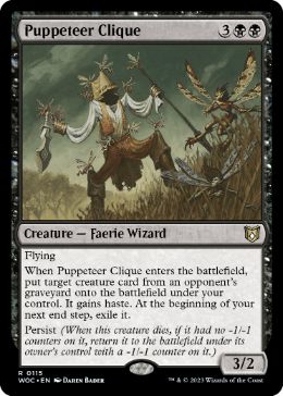 [115]【EN】くぐつ師の徒党/Puppeteer Clique【WOC】[R][黒]