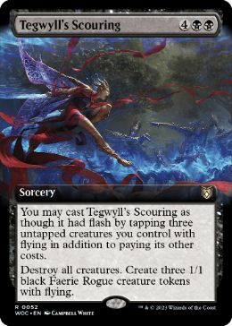 [052]【EN】■拡張アート■テグウィルの一掃/Tegwyll's Scouring【WOC】[R][黒]