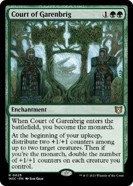 [025]【EN】【FOIL】ギャレンブリグの宮廷/Court of Garenbrig【WOC】[R][緑]