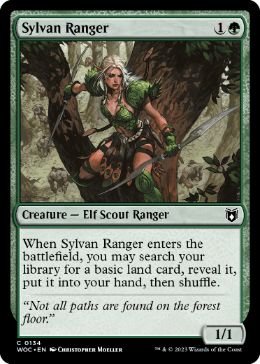 [134]【EN】森のレインジャー/Sylvan Ranger【WOC】[C][緑]