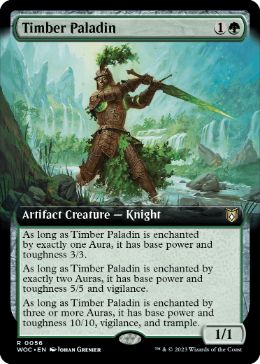 [056]【EN】■拡張アート■木製の聖騎士/Timber Paladin【WOC】[R][緑]