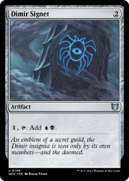 [146]【EN】ディミーアの印鑑/Dimir Signet【WOC】[U][茶]