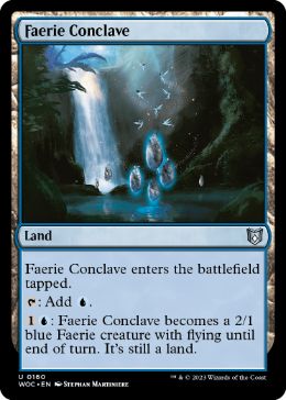 [160]【EN】フェアリーの集会場/Faerie Conclave【WOC】[U][土地]