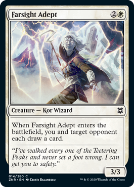 [014]【EN】【FOIL】遠見の達人/Farsight Adept【ZNR】[C][白]