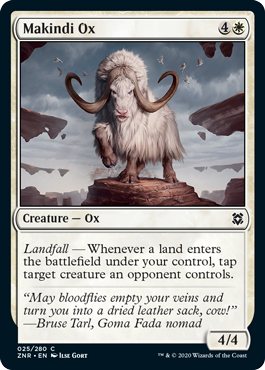 [025]【EN】【FOIL】マキンディの雄牛/Makindi Ox【ZNR】[C][白]