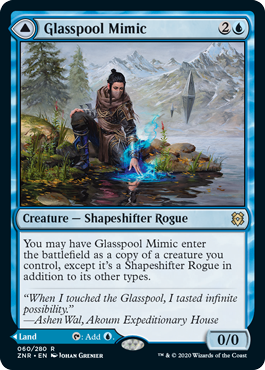 [060]【EN】【FOIL】玻璃池のミミック/Glasspool Mimic【ZNR】[R][青]