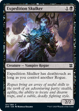 [101]【EN】【FOIL】探検隊の潜伏者/Expedition Skulker【ZNR】[C][黒]
