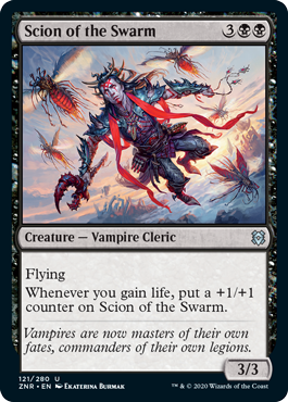 [121]【EN】【FOIL】群れの末裔/Scion of the Swarm【ZNR】[U][黒]