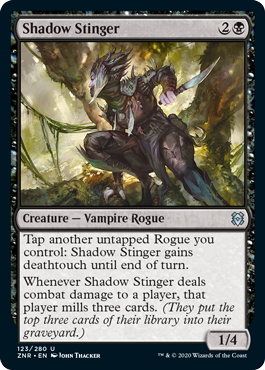 [123]【EN】【FOIL】影のとげ刺し/Shadow Stinger【ZNR】[U][黒]