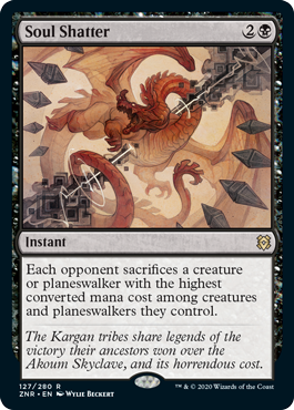 [127]【EN】【FOIL】魂の粉砕/Soul Shatter【ZNR】[R][黒]