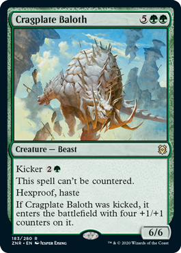 [183]【EN】【FOIL】岩山鎧のベイロス/Cragplate Baloth【ZNR】[R][緑]