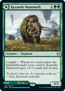 [189]【EN】【FOIL】カザンドゥのマンモス/Kazandu Mammoth【ZNR】[R][緑]