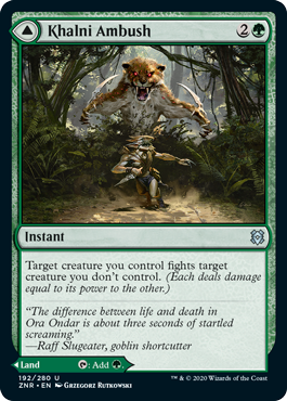 [192]【EN】【FOIL】カルニの待ち伏せ/Khalni Ambush【ZNR】[U][緑]