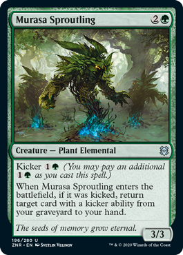 [196]【EN】【FOIL】ムラーサの発芽種/Murasa Sproutling【ZNR】[U][緑]