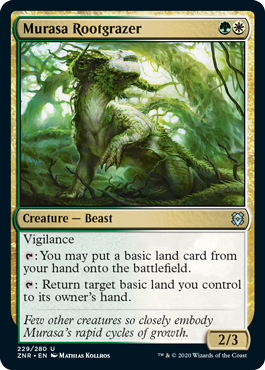 [229]【EN】【FOIL】ムラーサの根食獣/Murasa Rootgrazer【ZNR】[U][多色]