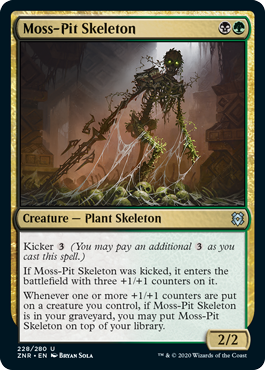[228]【EN】【FOIL】苔穴の骸骨/Moss-Pit Skeleton【ZNR】[U][多色]