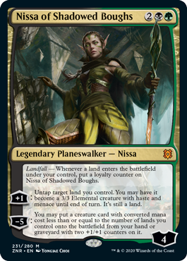 [231]【EN】【FOIL】影さす太枝のニッサ/Nissa of Shadowed Boughs【ZNR】[M][多色]