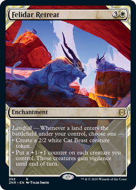 [292]【EN】【FOIL】■ショーケース■フェリダーの撤退/Felidar Retreat【ZNR】[R][白]