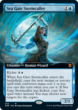 [334]【EN】【FOIL】■拡張アート■海門の嵐呼び/Sea Gate Stormcaller【ZNR】[M][青]